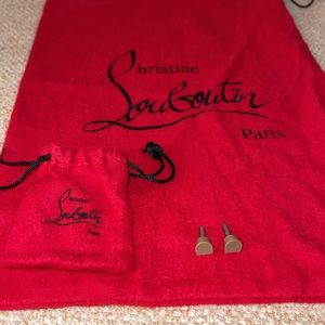 Louboutin dust bag w/ extra heel taps